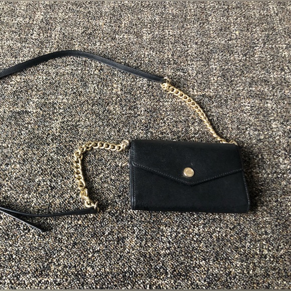 Michael Kors Cross Body Purse Wallet Black - Picture 1 of 3